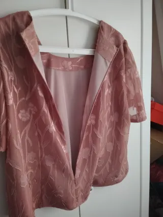 Blusa rosa salmón floral