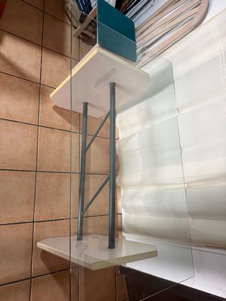 Mesa madera y cristal moderna