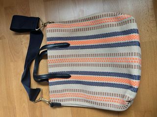 Bolso Bimba y Lola bandolera beige y naranja