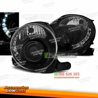 FIAT 500 07-15 LED NEGRO