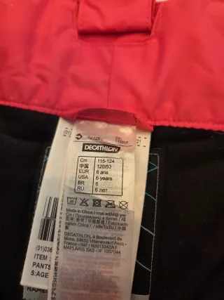 Tuta sci Wed'ze 6 anni fucsia/arancio