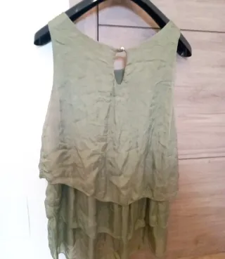 Camiseta sin mangas New Line verde oliva