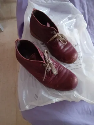 Stivaletti in pelle bordeaux