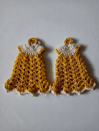 Set 2 Presine Vestitino Fatte a Mano