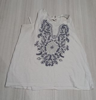 Camiseta blanca estampada