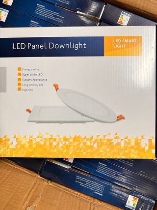 Lote 2 plafones LED Downlight 18W Slim Cuadrado