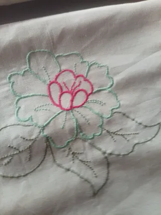 11 Asciugamani Misto Lino Ricamati