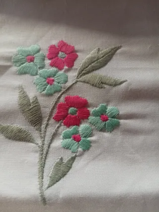 11 Asciugamani Misto Lino Ricamati