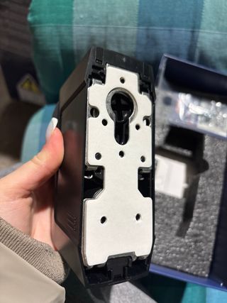 Cerradura electrónica de puerta negra Abus