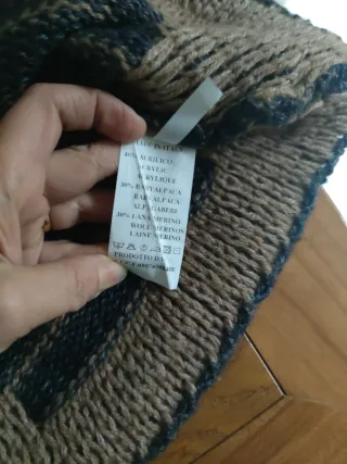 Mantella sciarpa lana alpaca e acrilico Glam 360*