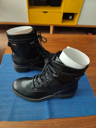 Botas Mujer Piel Vegana Negra Talla 39 Jana