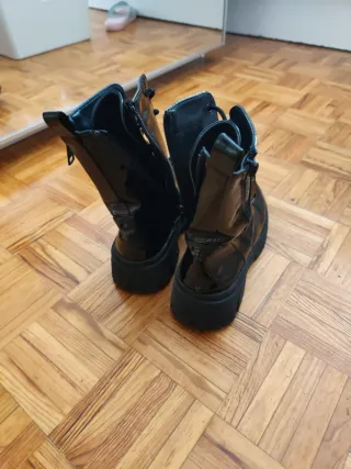 Botines charol negros talla 37