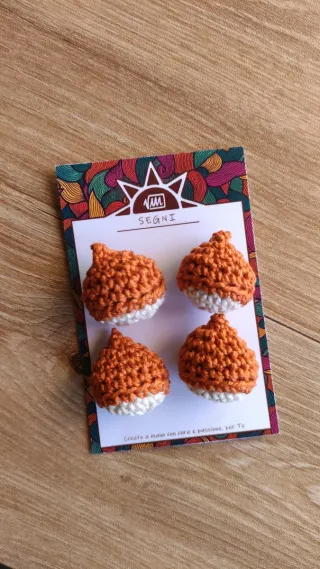 Set 4 nocciole crochet Handmade