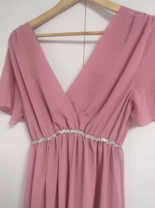 Vestido fiesta largo rosa