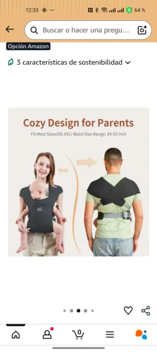 Mochila Portabebés Momtory Negra