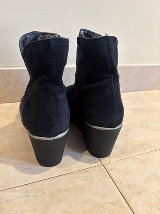 Botín cuña azul marino T.39