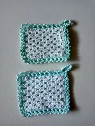 Set 2 Presine Fatte a Mano Rettangolari