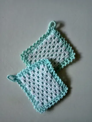 Set 2 Presine Fatte a Mano Rettangolari