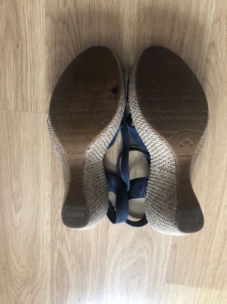 Sandalias de cuña azules