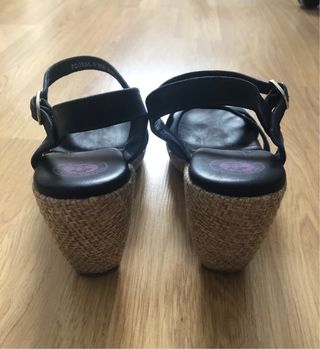 Sandalias de cuña azules