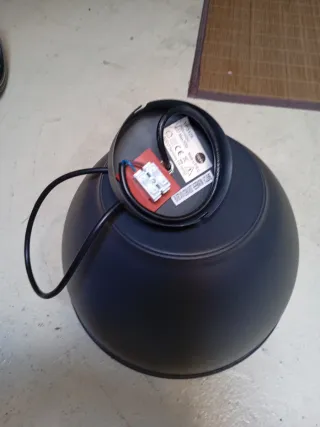 Lámpara colgante negra metal