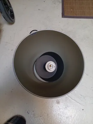 Lámpara colgante negra metal