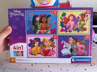 Puzzle 4 en 1 Princesas Disney Clementoni