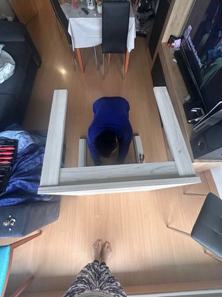 Mesa comedor desmontada