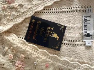 Cárdigan de punto bordado talla L