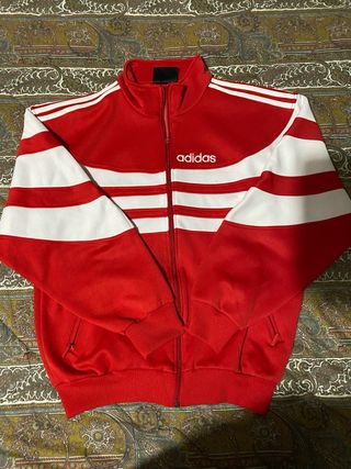 Adidas Felpa Rossa con Zip