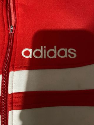Adidas Felpa Rossa con Zip