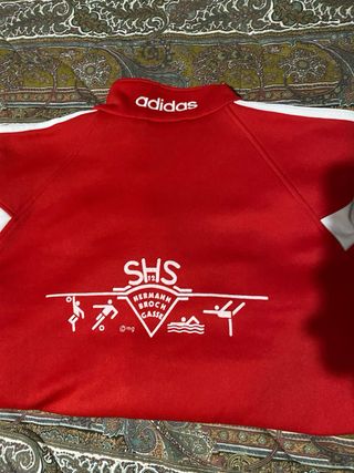 Adidas Felpa Rossa con Zip