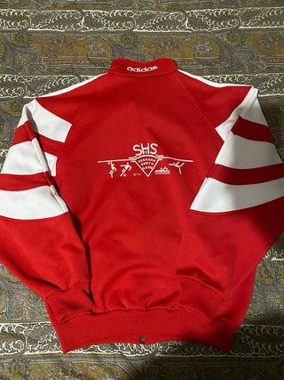 Adidas Felpa Rossa con Zip