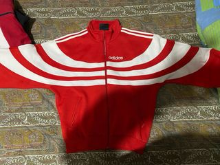 Adidas Felpa Rossa con Zip