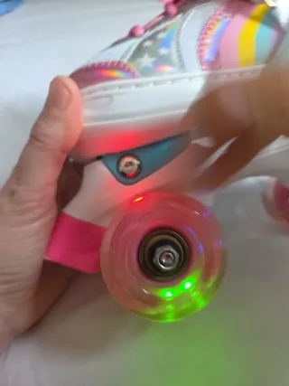 Patines niña 4 ruedas paralelo con luces