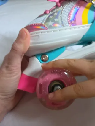 Patines niña 4 ruedas paralelo con luces