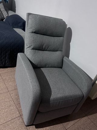 Poltrona relax reclinabile manuale grigia