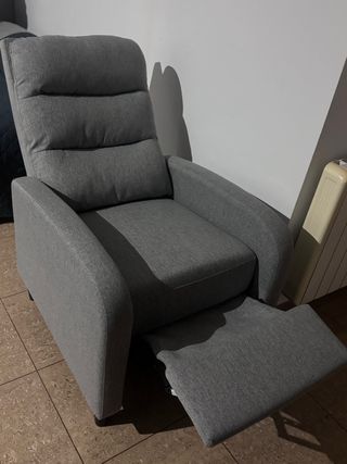 Poltrona relax reclinabile manuale grigia