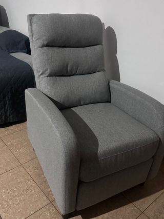 Poltrona relax reclinabile manuale grigia