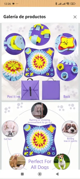 Alfombra olfativa para mascotas