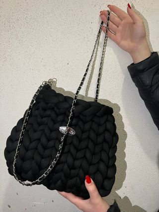 Borsa Filato Marshmallow Nera