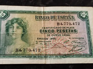 Billete 5 Pesetas Banco de España 1935