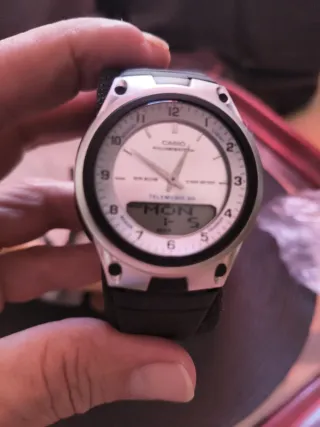 Reloj Casio Analógico Digital Plata Negro