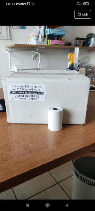 Rotolini Carta POS - Contiene 50 Rotoli