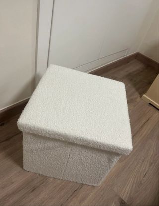 Baúl de tela blanco