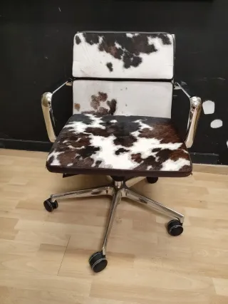 Silla de oficina piel y cromo