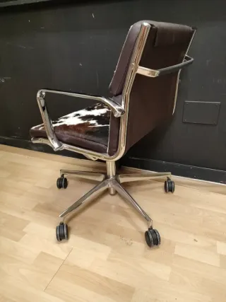 Silla de oficina piel y cromo