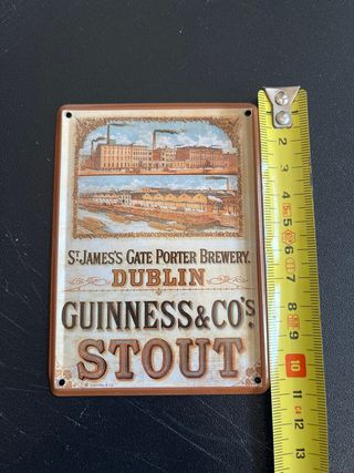 Placa Metálica Guinness Dublin