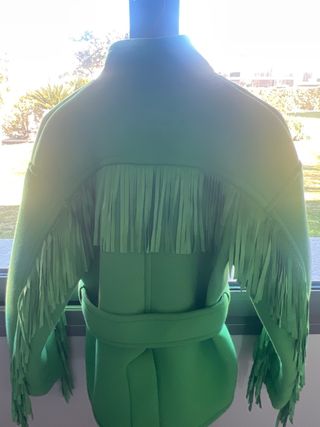 Chaqueta Goldbergh verde con flecos