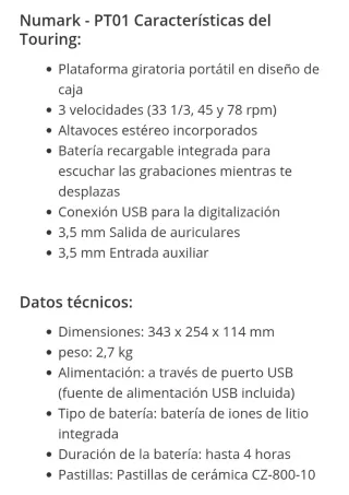 Tocadiscos Maleta. Casi sin uso.